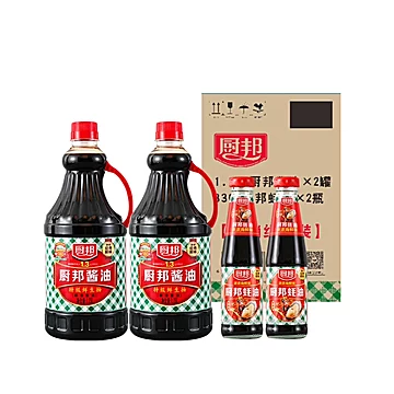 厨邦酱油1.25L*2+厨邦蚝油330g*2