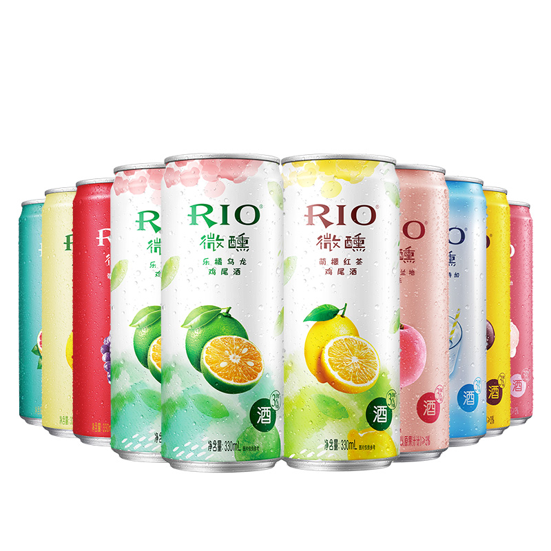 天猫超市RIO锐澳微醺果茶新趣10联罐330ml*10洋酒预调鸡尾酒0