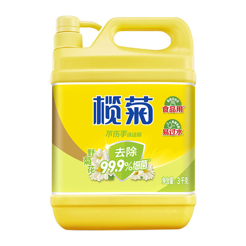 榄菊除菌洗洁精野菊花3kg家庭装厨房餐具去油可洗用家用实惠装 - 图0