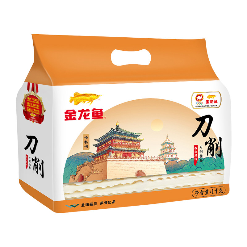 金龙鱼挂面地方特色刀削挂面1000g*1袋面条
