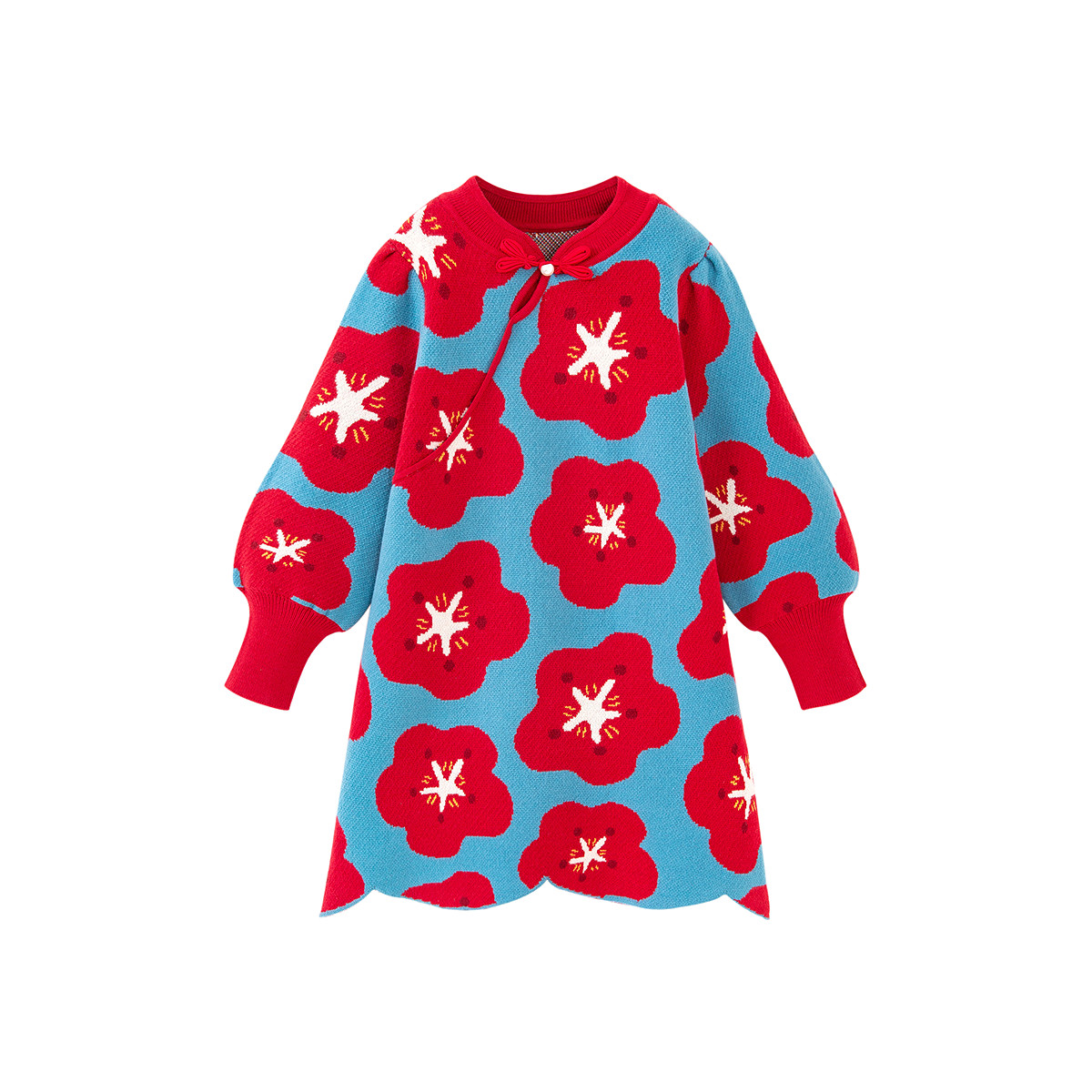 迷你巴拉巴拉女童亲子针织连衣裙不易起球儿童拜年服2025新年冬季,淘宝优惠券,粉丝福利购,淘宝优惠卷