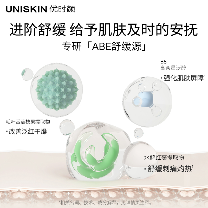 优时颜UNISKIN沁润舒缓小水泵面膜20片补水保湿修护敏感肌适用