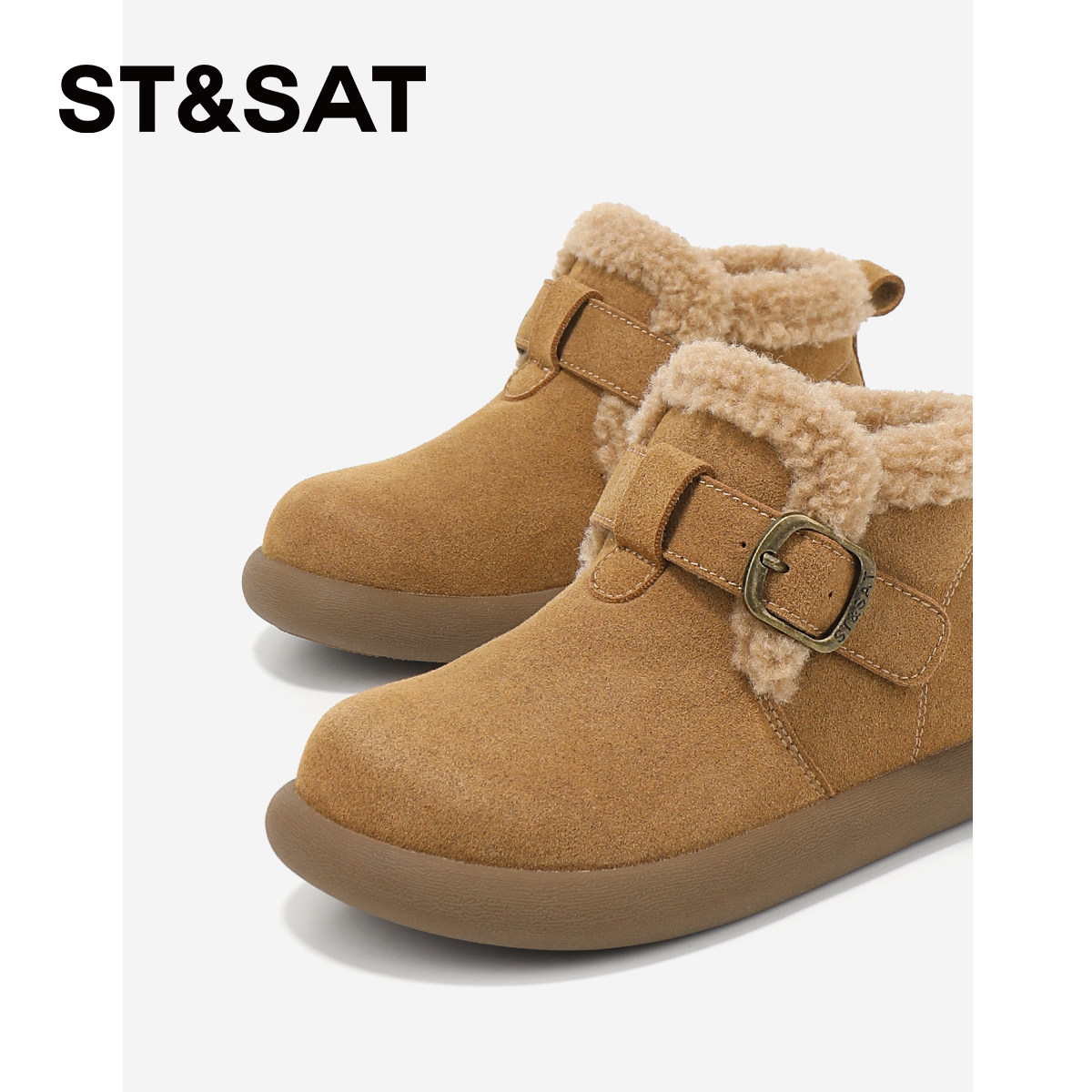 星期六童鞋儿童棉鞋2025秋冬季新款加厚休闲女童鞋子保暖毛毛鞋