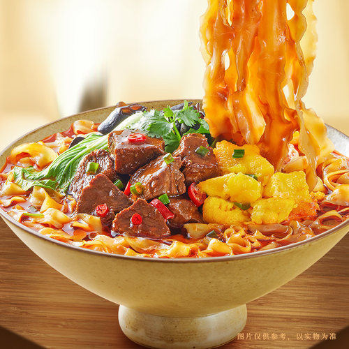 今麦郎卤香牛肉味非油炸方便面速食方便寻味中华山西刀削面 - 图0