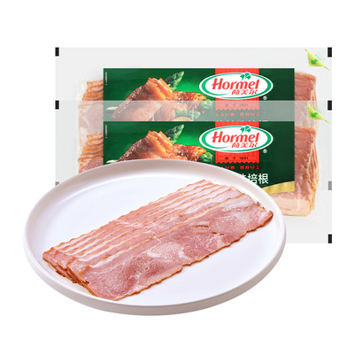荷美尔精选培根家用早餐手抓饼烧烤食材150g*2包