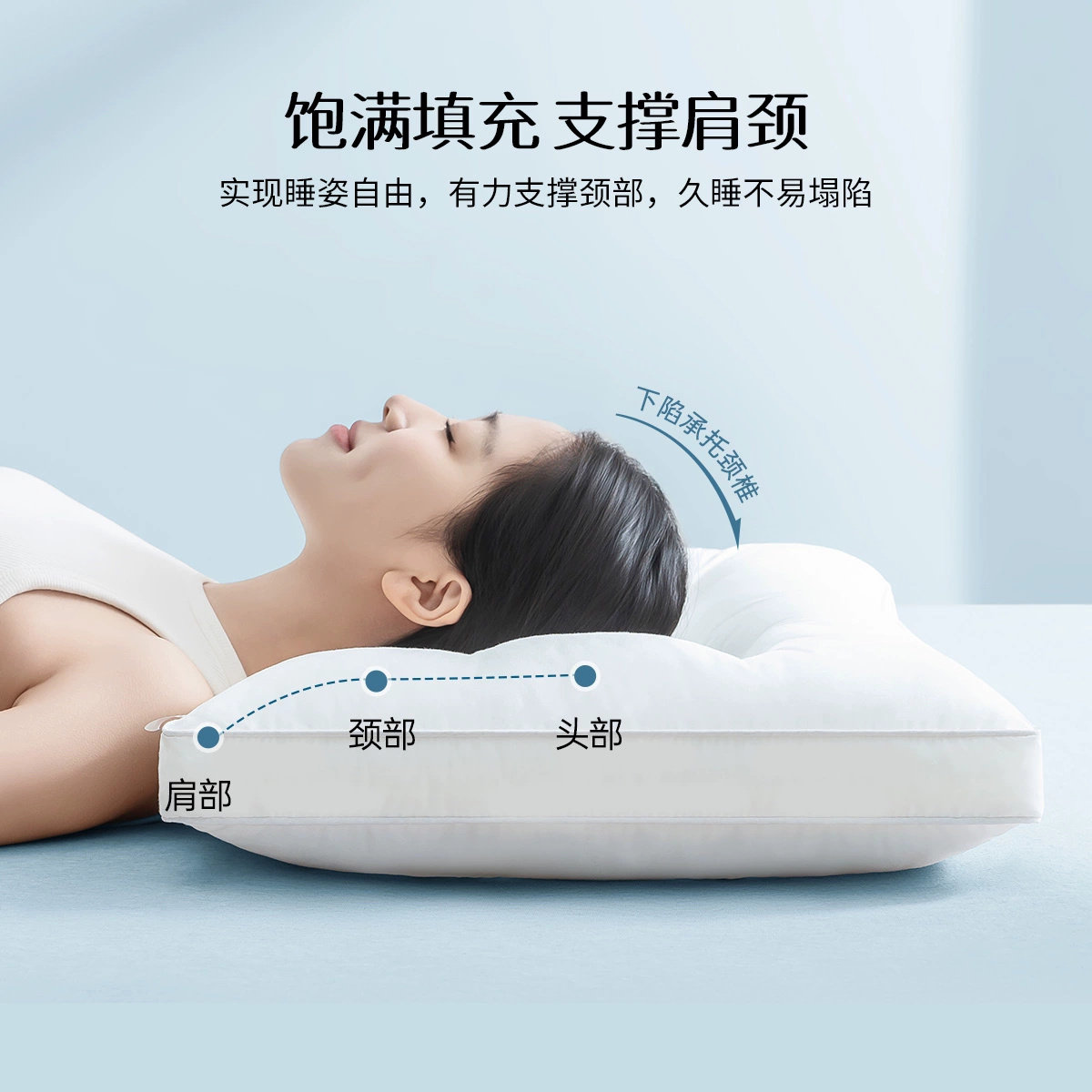 红豆全棉三防枕可水洗枕头枕芯防水油污成人护颈枕助睡眠单人女士,淘宝优惠券,粉丝福利购,淘宝优惠卷