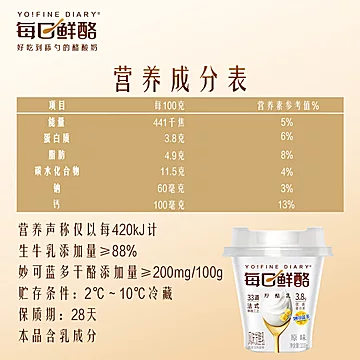 蒙牛每日鲜酪牛油果+原味生牛乳酸奶杯装[20元优惠券]-寻折猪