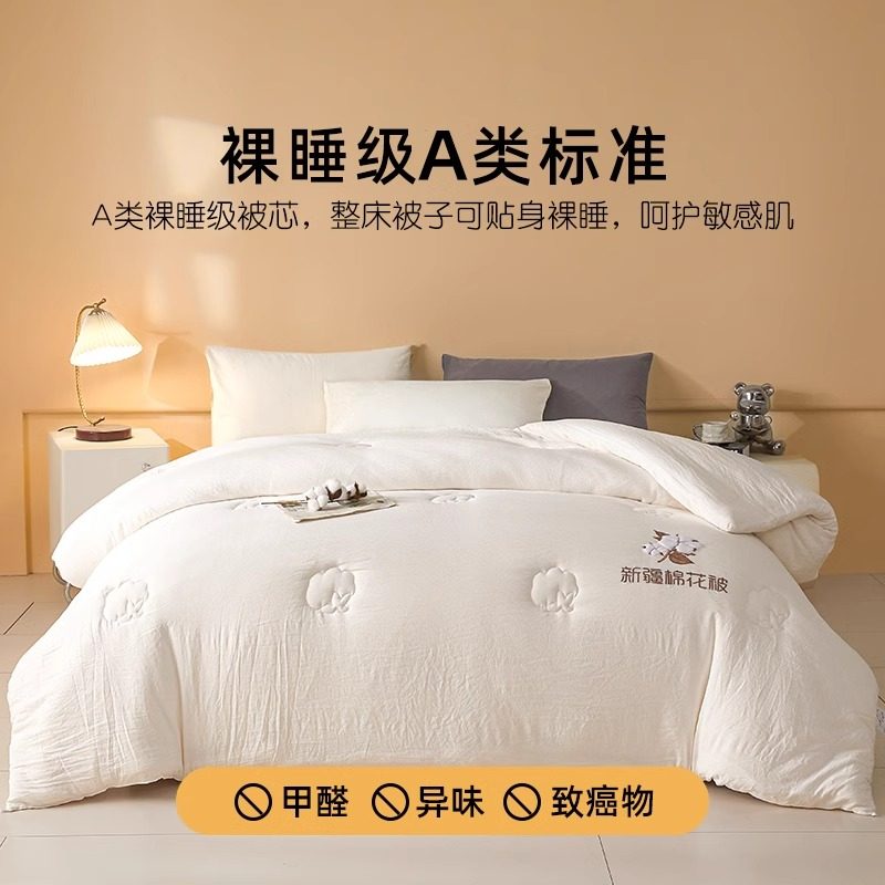 红豆冬被新疆纯棉花被子被芯棉被棉絮秋冬季加厚保暖学生春秋被褥,淘宝优惠券,粉丝福利购,淘宝优惠卷