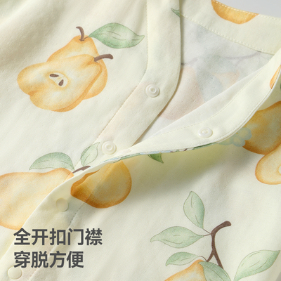 贝肽斯春夏竹棉纱布儿童睡衣