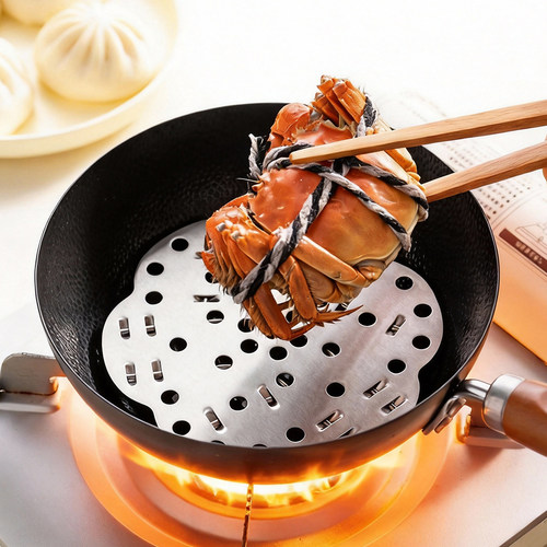 onlycook 304不锈钢蒸架可伸缩折叠电饭煲蒸格家用炒锅隔水支架盘 - 图2