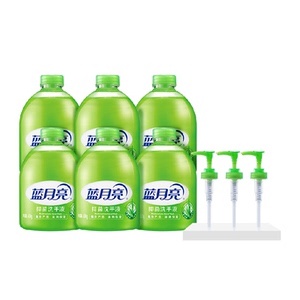 蓝月亮洗手液家用芦荟抑菌滋润瓶装500g*6瓶温和不伤手官方正品