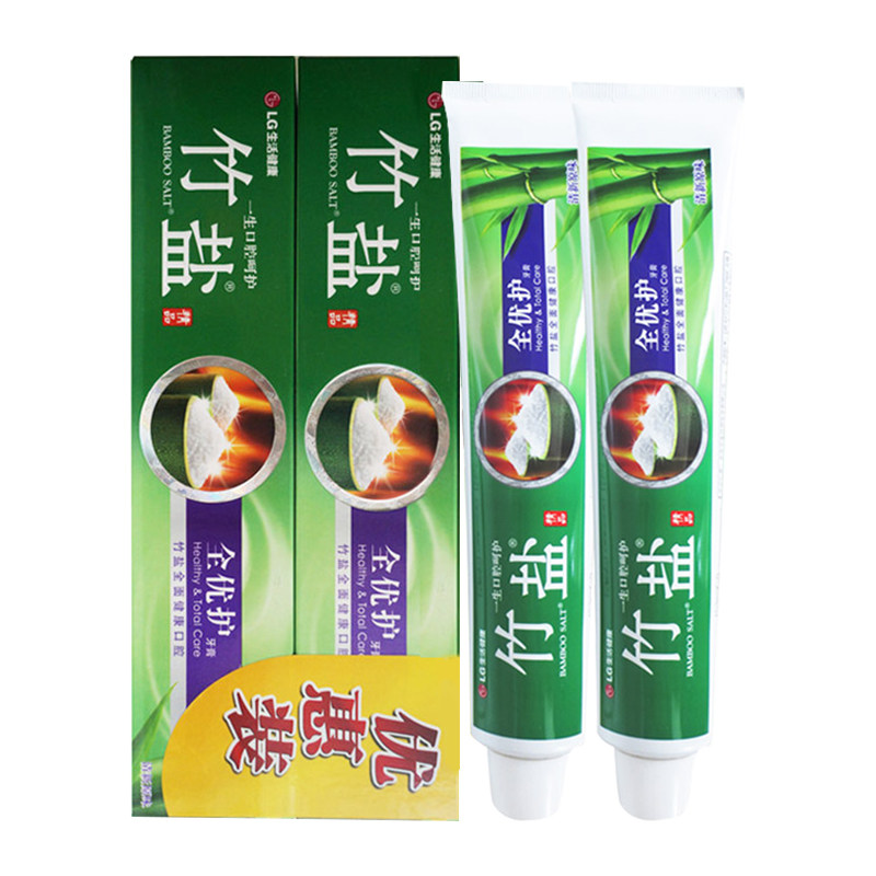lg竹盐精品全优护清新原味220g牙膏 天猫超市牙膏