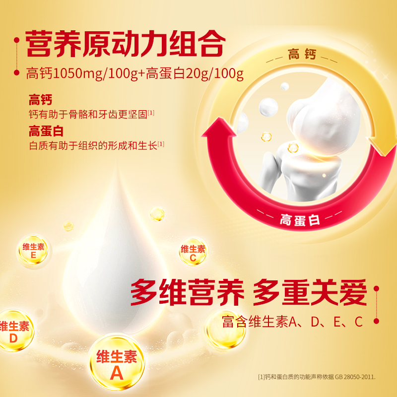 臻选飞鹤牧场经典1962金装中老年营养奶粉800g*2罐孝心装礼盒