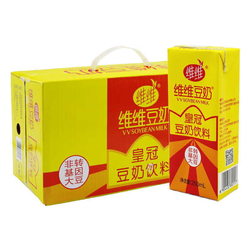 维维皇冠豆奶饮料250ML*6*4盒低脂高蛋白