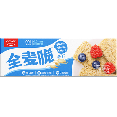 欧扎克全麦无添加糖即食麦片400g