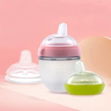 Детская бутылочка для кормления, мягкие аксессуары, силиконовая соска, широкое горлышко, 1 шт