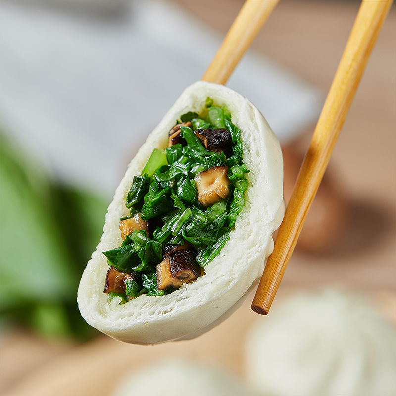 安井香菇素菜包+猪肉包+糯米烧麦速冻早餐包子酒店点心2440g/组