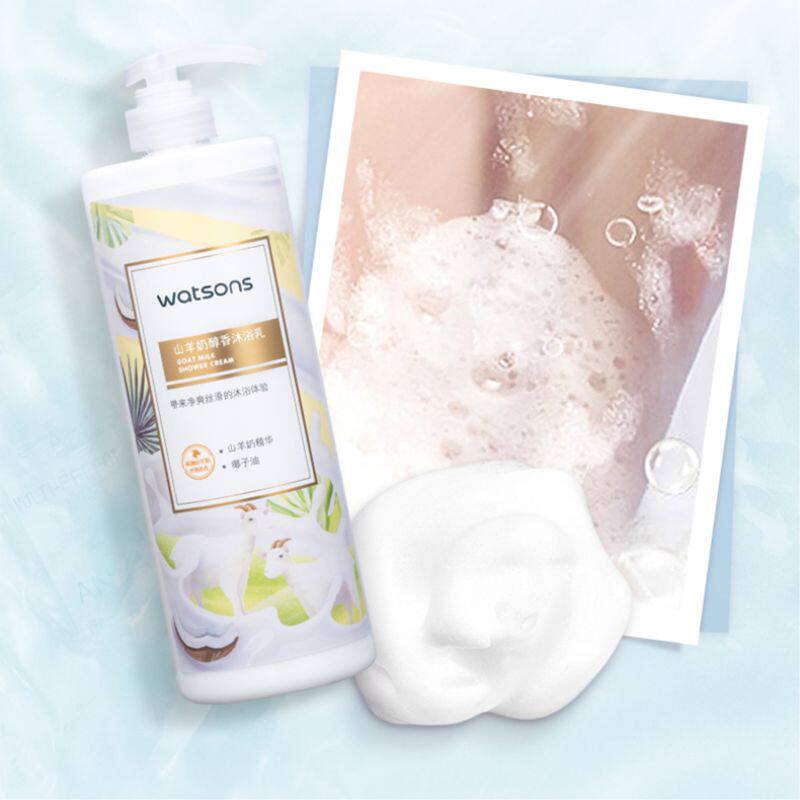 屈臣氏山羊奶盈润醇香1l留香沐浴露 天猫超市沐浴露