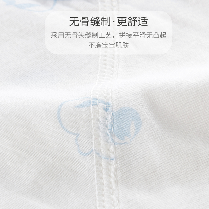 【单品包邮】婴儿夏季薄款轻薄透气上衣宝宝圆领长袖半背衣 - 图1