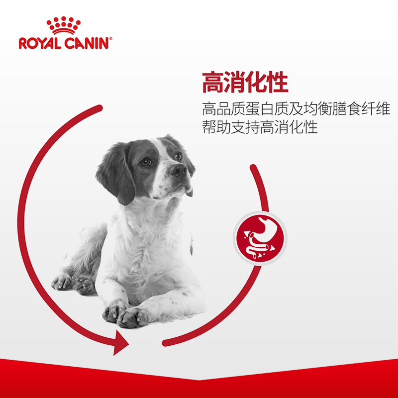 皇家狗粮M25中型犬成犬粮4kg金毛边牧柴犬通用粮狗主粮官方正品 - 图1