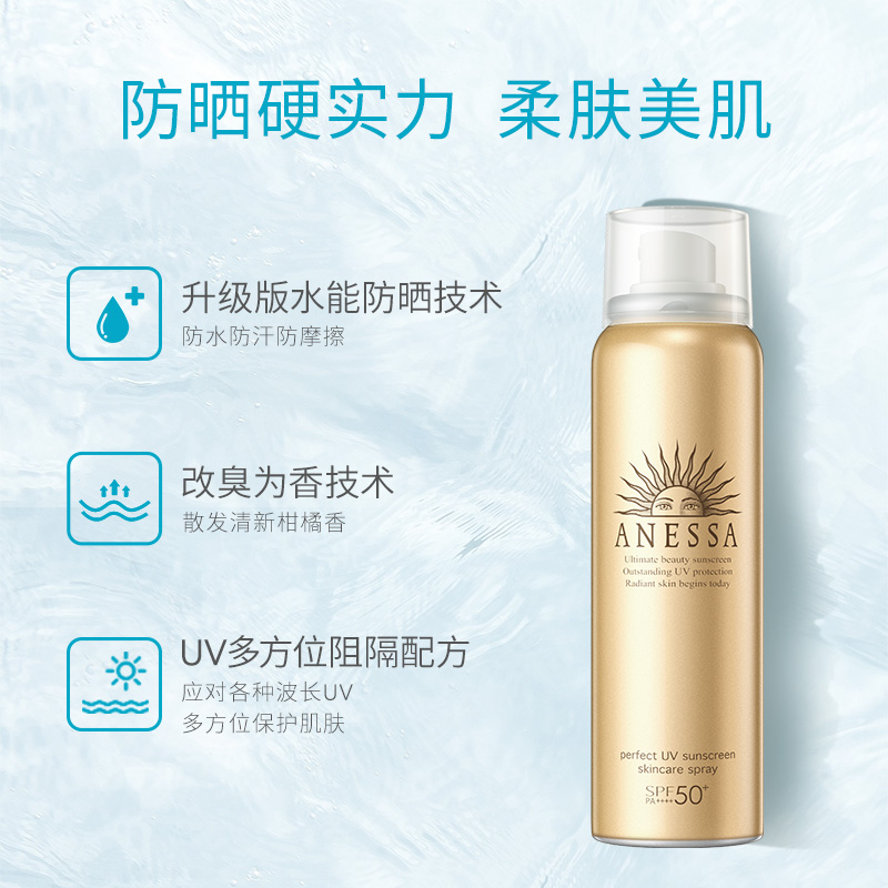 【香菇来了】60g*2安热沙防晒喷雾安耐晒SPF50+防水防紫外线-图0