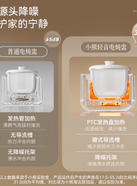 小熊PTC破泡降噪婴儿辅食电炖锅