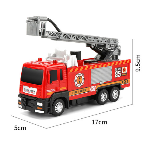 儿童消防车玩具救援车男孩大号仿真汽车模变形云梯工程车圣诞礼物 - 图2