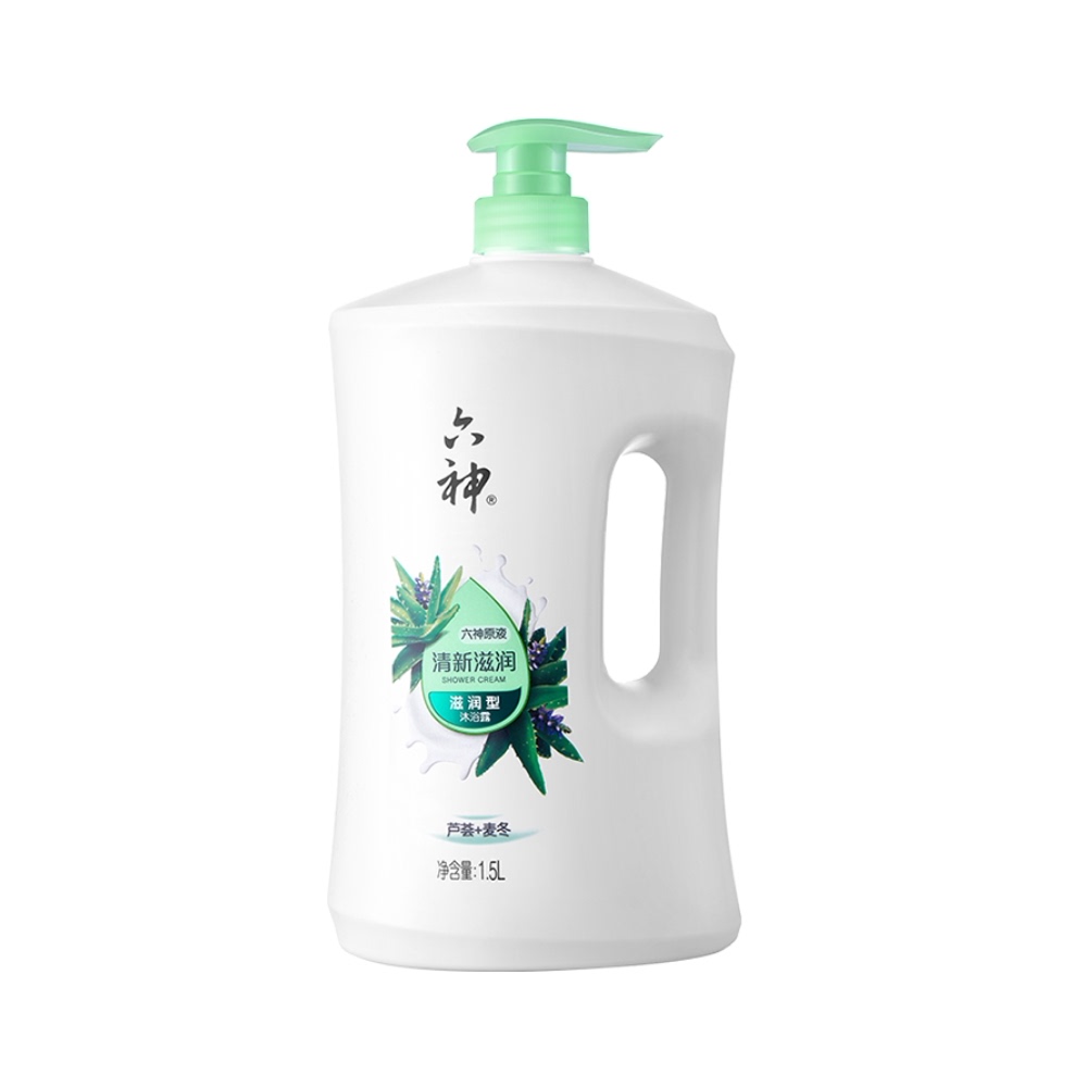 【肖战同款】六神芦荟沐浴露补水保湿舒爽净肤1.5L×1瓶长久留香 - 图0