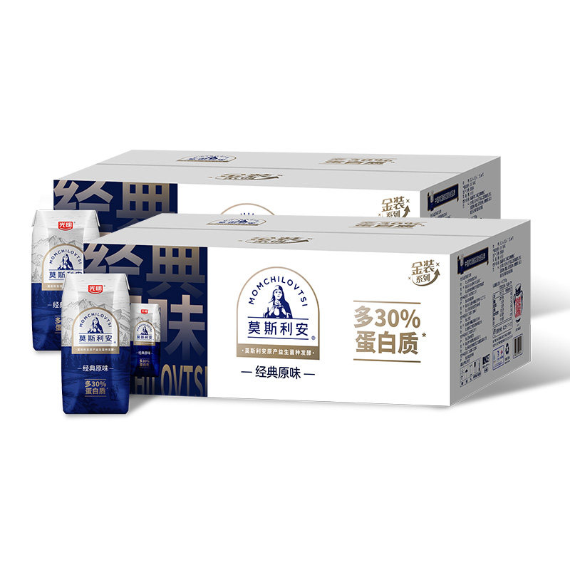 光明莫斯利安原味酸奶金装200g*48盒礼盒装