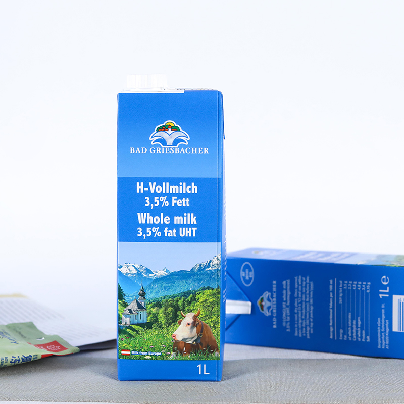 奥地利进口，阿贝山 全脂纯牛奶 1L装x3瓶