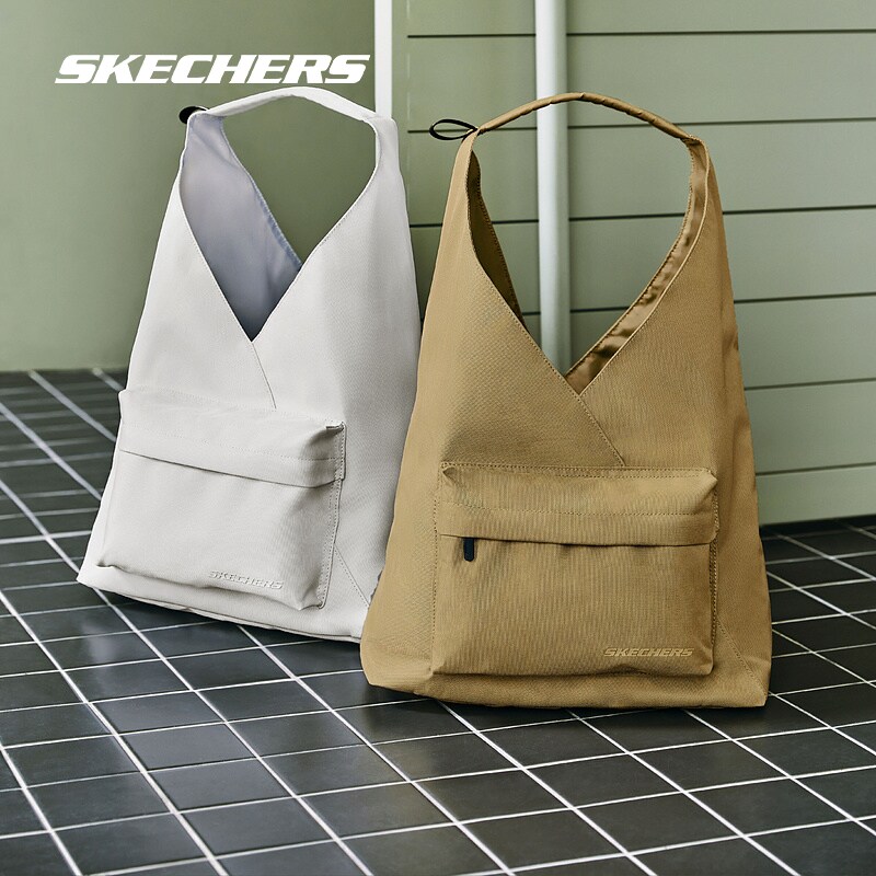Skechers triangle bag metal zipper is fashionable and practical