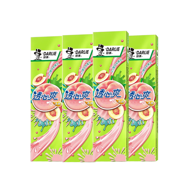 DARLIE好来(原黑人)透心爽冰桃牙膏120g*4