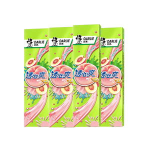 好来(原黑人)透心爽冰桃牙膏120g*4