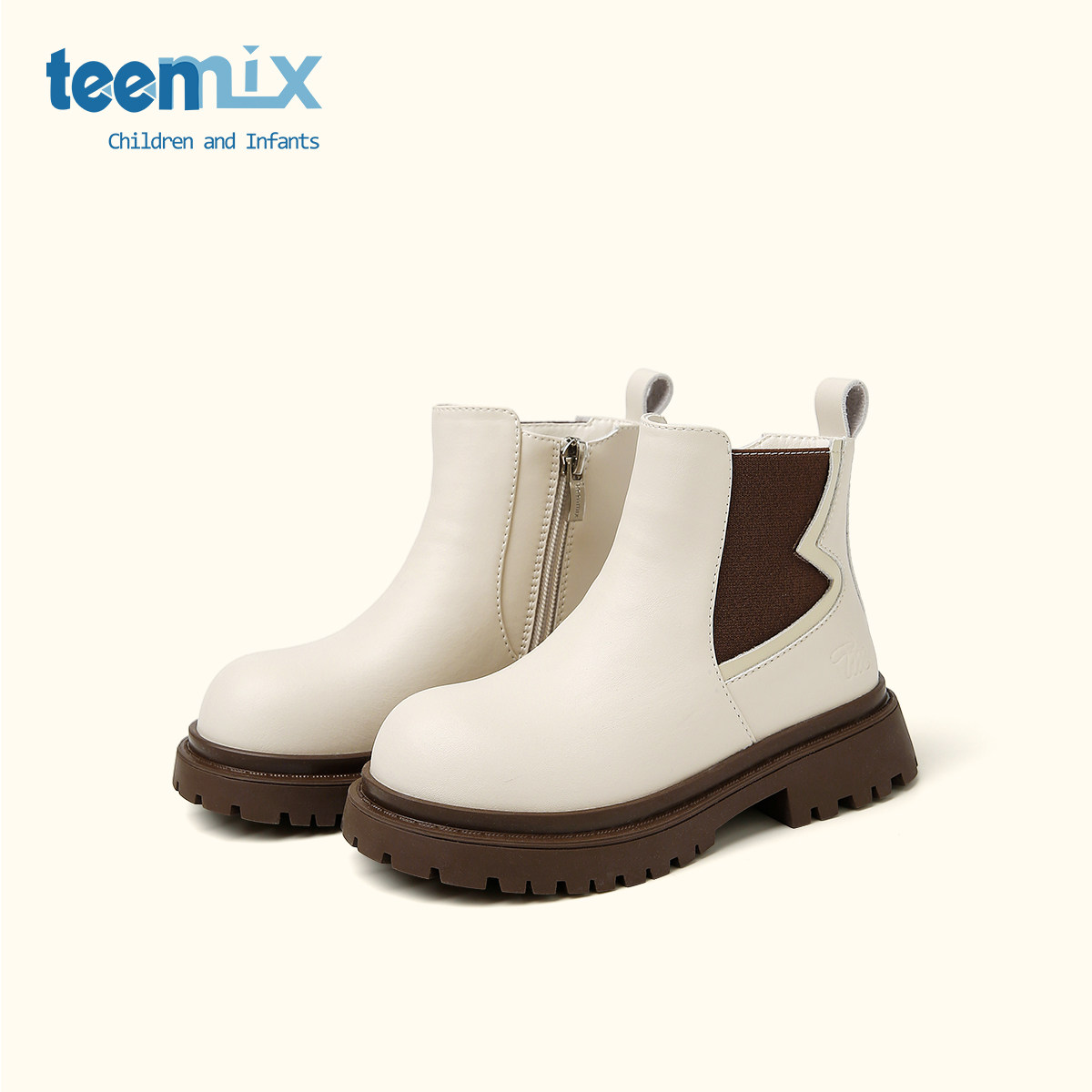 天美意童鞋秋冬儿童加绒靴子