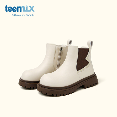 Teenmix/天美意皮靴复古马丁靴