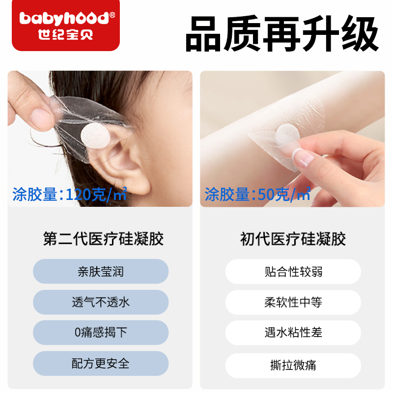 Babyhood/世纪宝贝一次性防水耳贴 洗发神器 贴儿童耳朵保护贴 - 图3