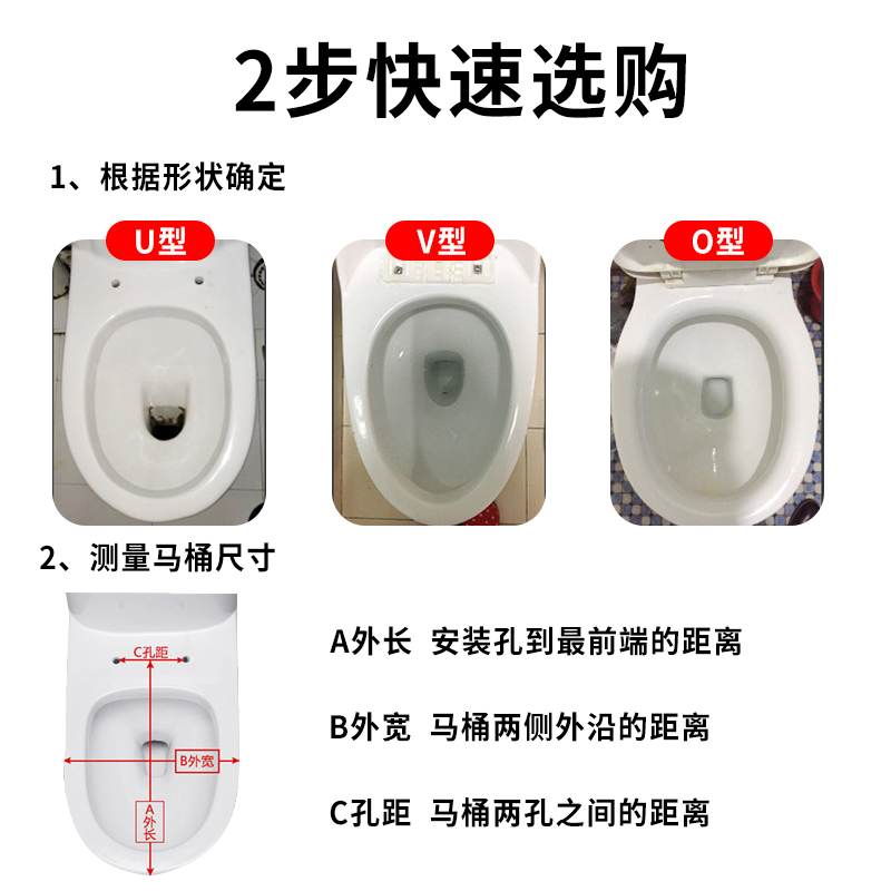 Edo马桶盖通用加厚坐便盖板马桶圈盖子厕所板配件老式更换UVO型 - 图1