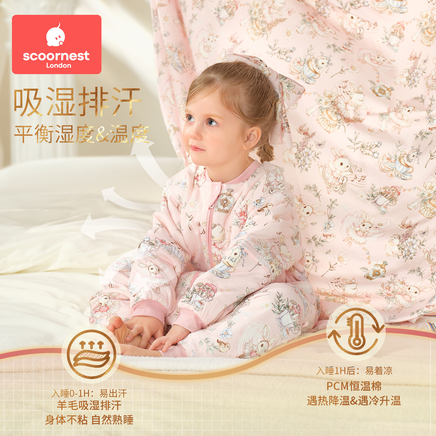 科巢[奢华羊毛]婴儿睡袋春秋冬款恒温宝宝儿童防踢被子四季通用,淘宝优惠券,粉丝福利购,淘宝优惠卷