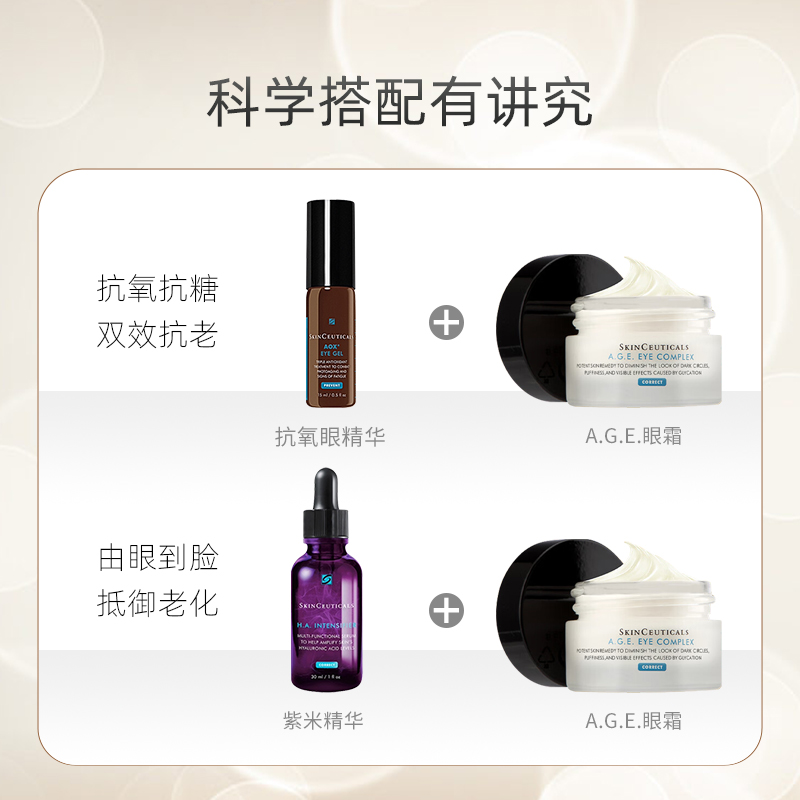 SKINCEUTICALS/修丽可紧致塑颜杜克AGE眼霜15ml保湿 - 图3