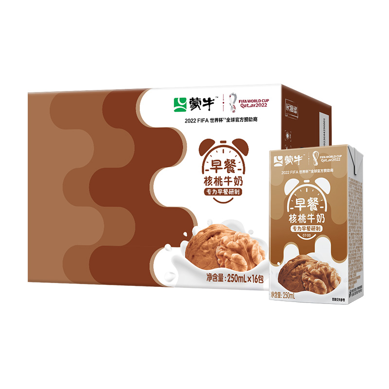 88VIP：蒙牛 早餐奶 核桃味利乐包250ml*16盒