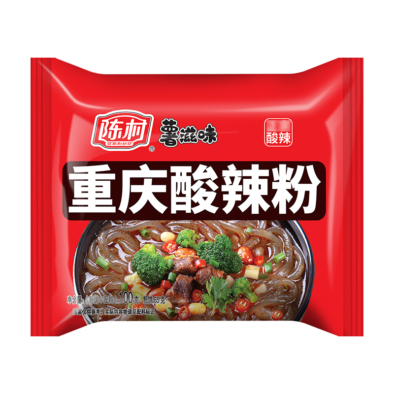 陈村重庆酸辣粉正宗酸辣味400g*3包懒人即食方便粉丝米线细红薯粉 - 图1