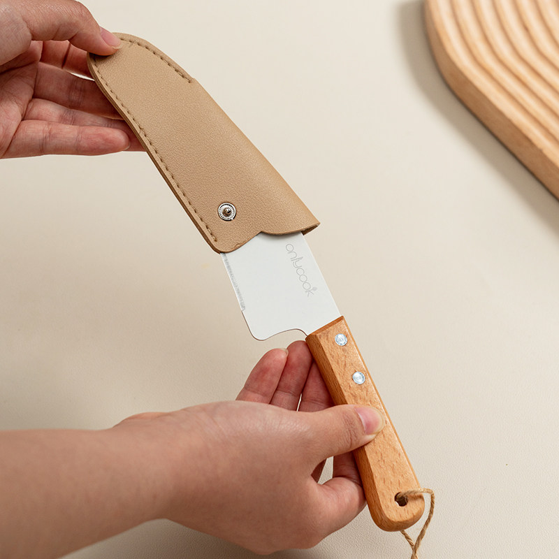 onlycook不锈钢水果刀削皮刀西瓜刀瓜果刀家用带刀套小刀刀具-1个