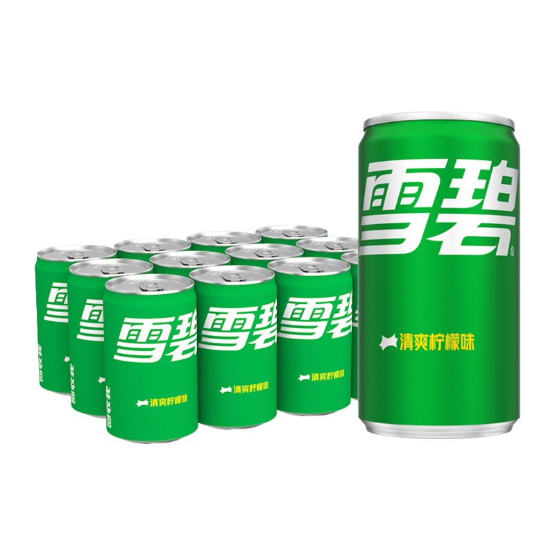 周杰伦/张艺兴双代言雪碧汽水碳酸饮料迷你罐200mlx12罐整箱-图0