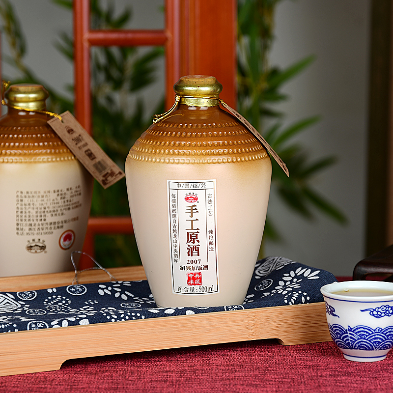 【酒厂直发】古越龙山绍兴加饭酒2007年手工原酒500ML*6瓶整箱装 - 图3