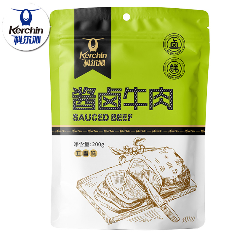 科尔沁酱卤牛肉干五香味200g*1袋休闲零食内蒙古特产熟食真空即食