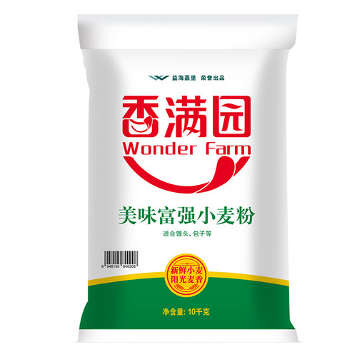 香满园美味富强小麦面粉 家用包子馒头饺子中筋面粉 - 图1