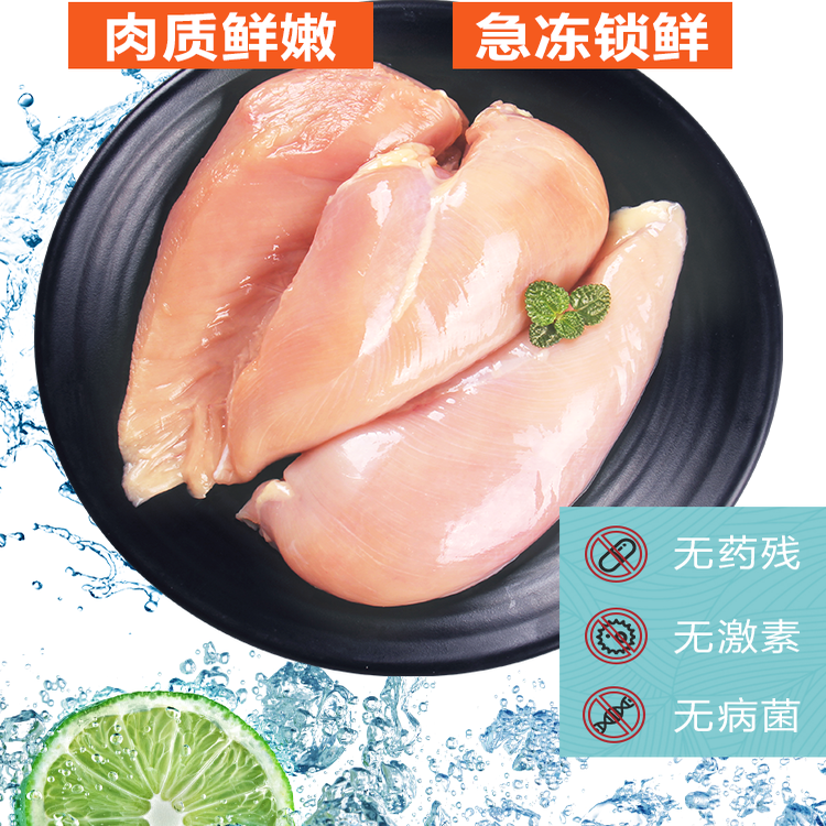 CP正大鸡胸肉8斤 500g*8袋去皮新鲜鸡肉冷冻生鲜鸡脯肉生鸡肉健康,淘宝优惠券,粉丝福利购,淘宝优惠卷