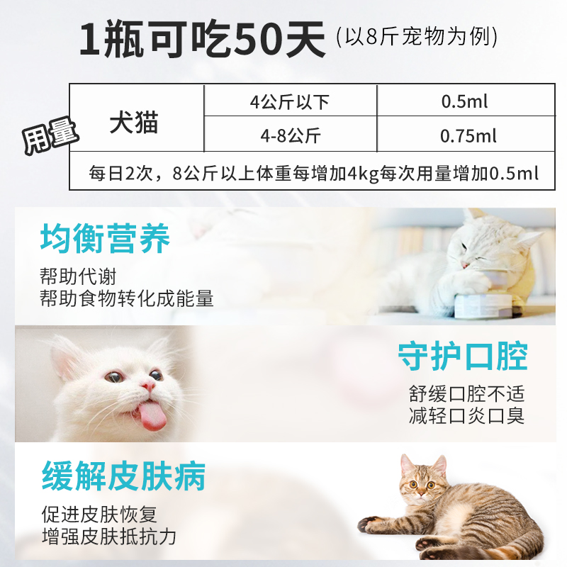 朗博特液态复合维生素b族溶液狗狗猫咪专用宠物猫癣口炎臭 - 图2