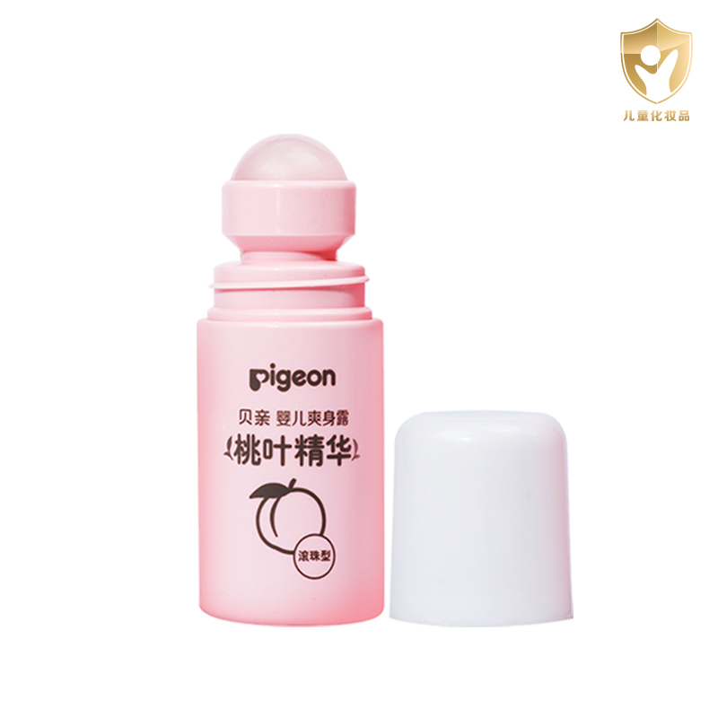 Pigeon贝亲婴儿爽身露桃叶精华滚珠型保湿露55ml*1支宝宝用品-图0