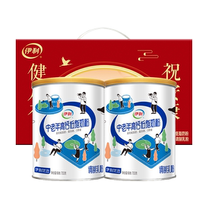 伊利中老年高钙低脂牛奶粉礼盒装